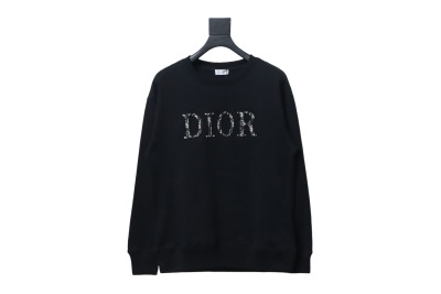 Dior monogram patch letter round neck Hoodie 2 01
