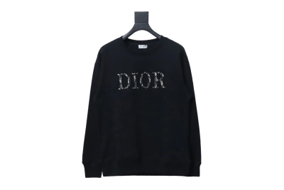 Dior monogram patch letter round neck Hoodie 2 01