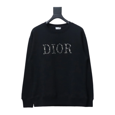 Dior monogram patch letter round neck Hoodie 2 01