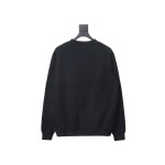  Dior silver label embroidered round neck plus velvet Hoodie 1