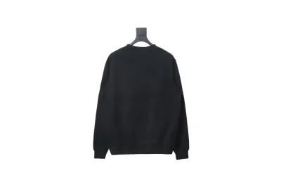 Dior silver label embroidered round neck plus velvet Hoodie 1 02