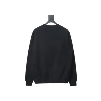 Dior silver label embroidered round neck plus velvet Hoodie 1 02