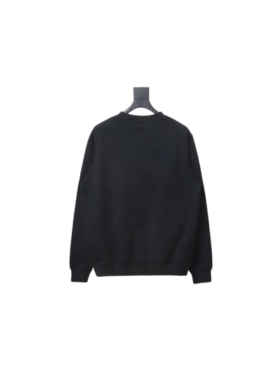 Dior silver label embroidered round neck plus velvet Hoodie 1 02