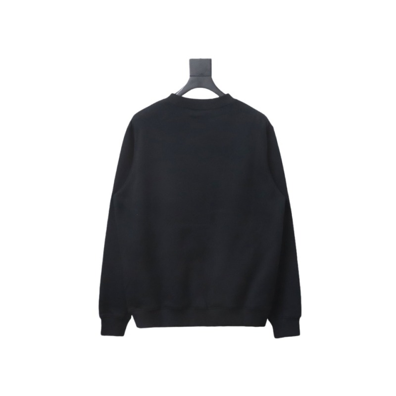 Dior silver label embroidered round neck plus velvet Hoodie 1