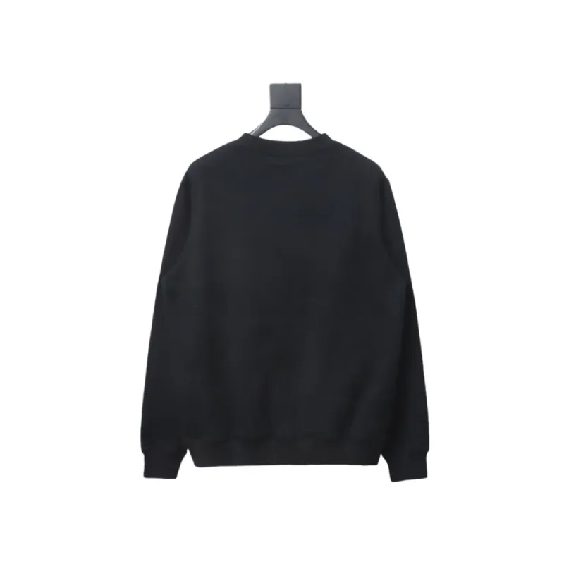  Dior silver label embroidered round neck plus velvet Hoodie 1