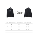  Dior silver label embroidered round neck plus velvet Hoodie 1