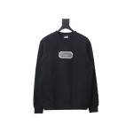  Dior silver label embroidered round neck plus velvet Hoodie 1