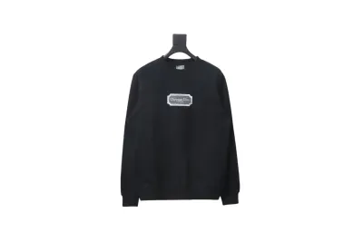Dior silver label embroidered round neck plus velvet Hoodie 1 01