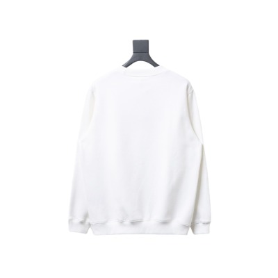  Dior silver label embroidered round neck plus velvet Hoodie 2 02