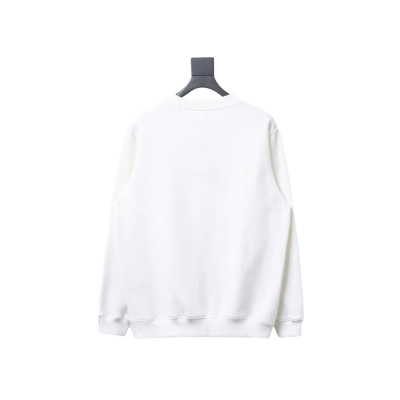 Dior silver label embroidered round neck plus velvet Hoodie 2 02