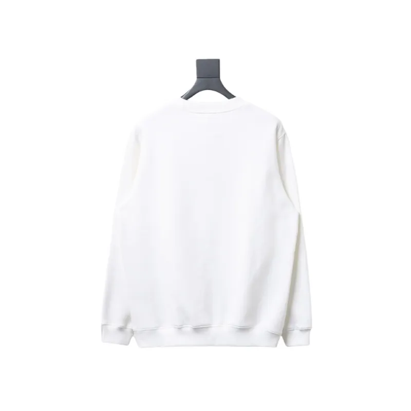  Dior silver label embroidered round neck plus velvet Hoodie 2