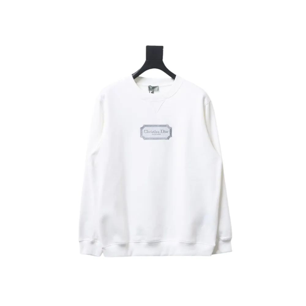 D*or silver label embroidered round neck plus velvet hoodie 2
