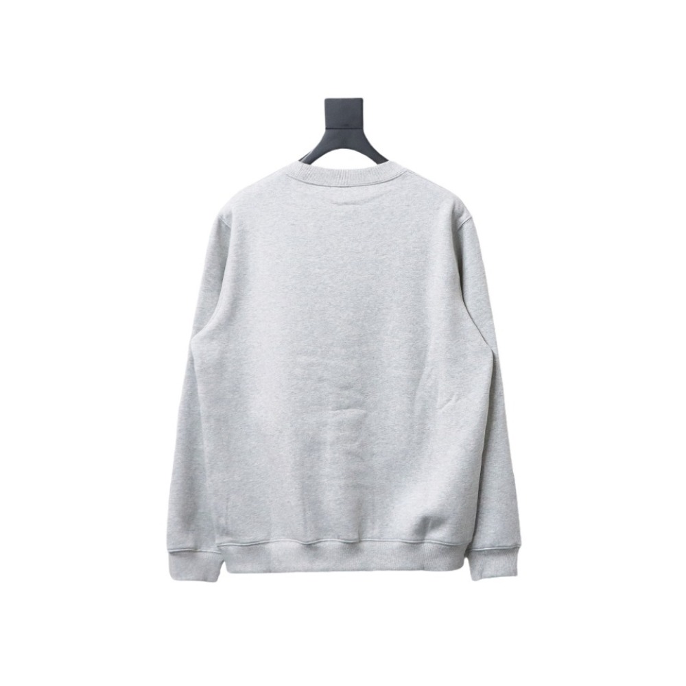  Dior silver label embroidered round neck plus velvet Hoodie 3