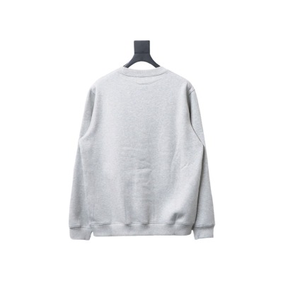  Dior silver label embroidered round neck plus velvet Hoodie 3 02