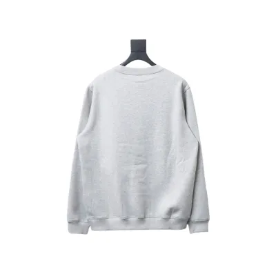 Dior silver label embroidered round neck plus velvet Hoodie 3 02