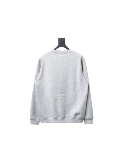 Dior silver label embroidered round neck plus velvet Hoodie 3 02