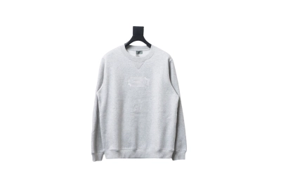 Dior silver label embroidered round neck plus velvet Hoodie 3 01