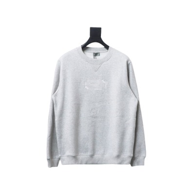  Dior silver label embroidered round neck plus velvet Hoodie 3 01