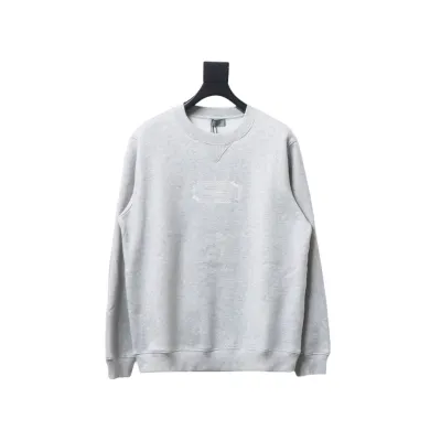 Dior silver label embroidered round neck plus velvet Hoodie 3 01