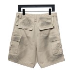 Balenciaga24ss heavy hand-painted dirty plaid fabric pocket denim shorts Jeans