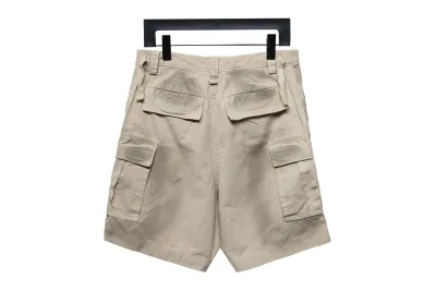 Balenciaga24ss heavy hand-painted dirty plaid fabric pocket denim shorts Jeans 02