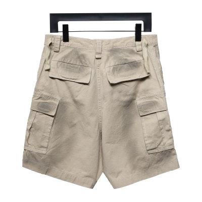 Balenciaga24ss heavy hand-painted dirty plaid fabric pocket denim shorts Jeans 02