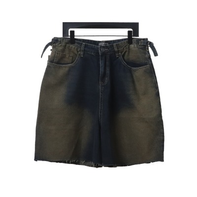  Balenciaga loose denim shorts Jeans 01