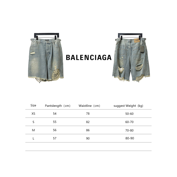 Balenciagass24 heavy wear Short Pants