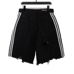  Balenciage co-branded washed and ripped denim shorts Jeans