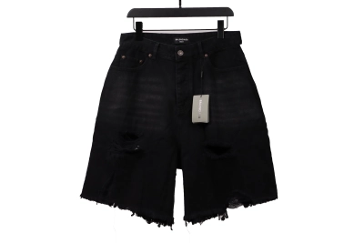 Balenciaga co-branded washed and ripped denim shorts Jeans 02