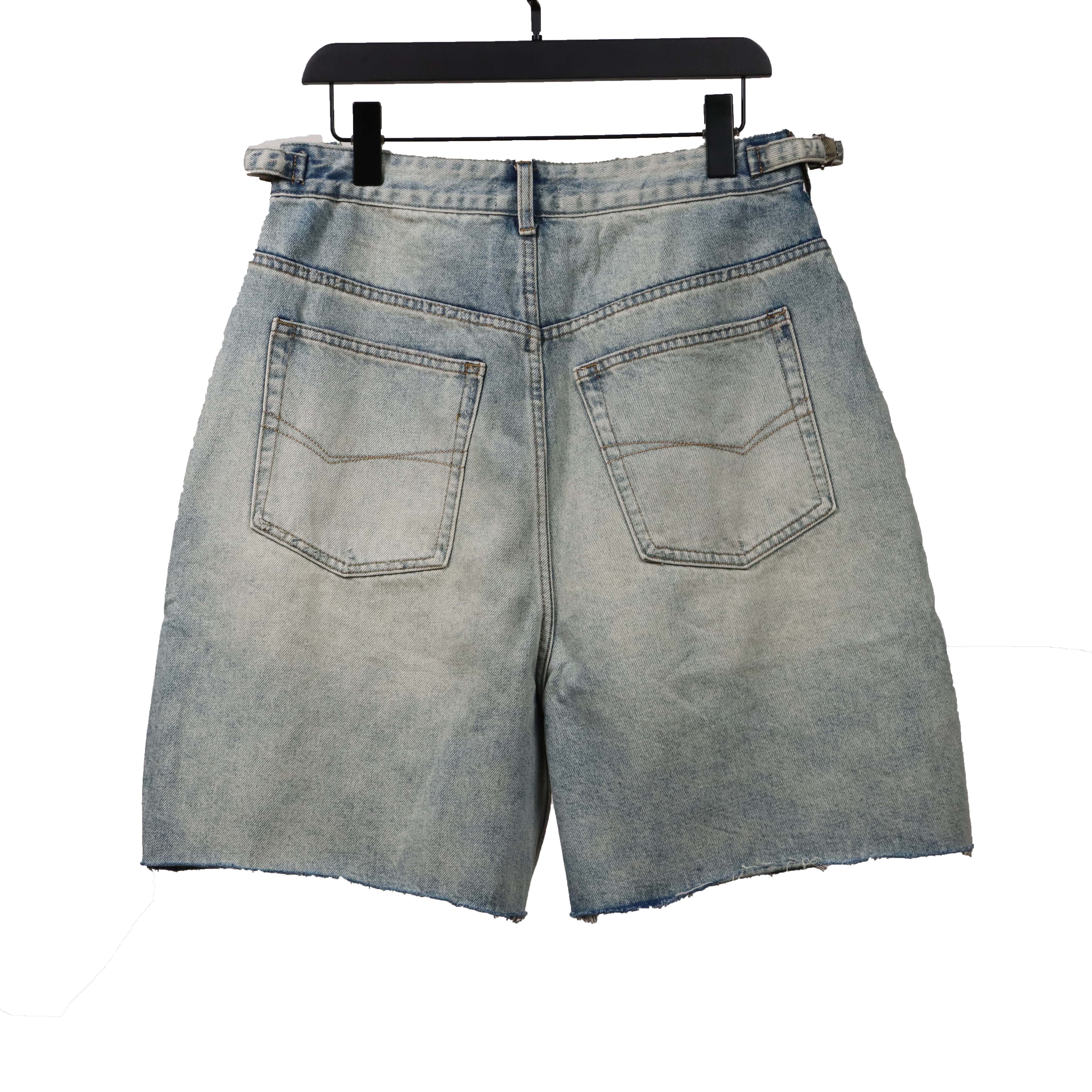 Balenciaga distressed art denim shorts Jeans