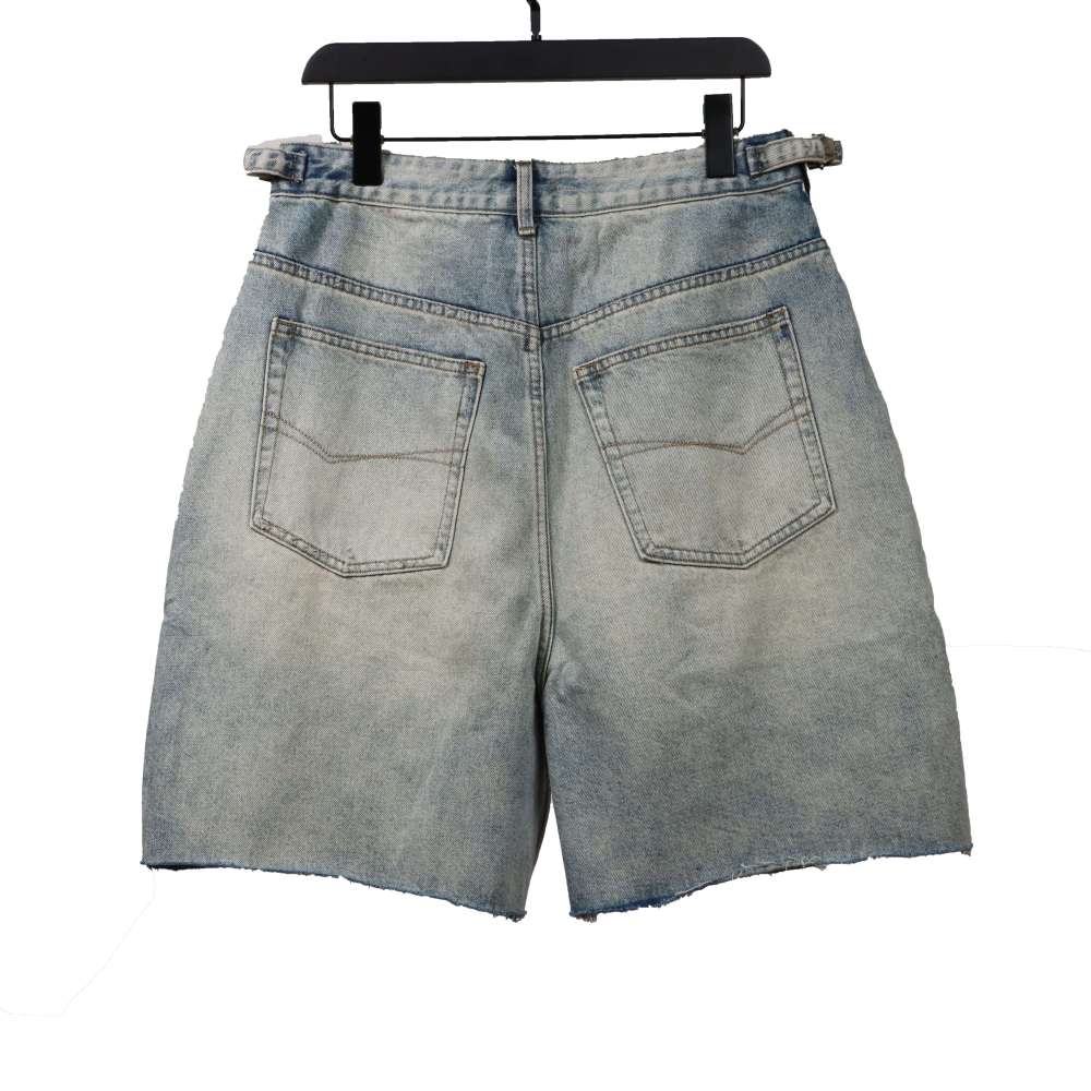  Balenciage distressed art denim shorts Jeans