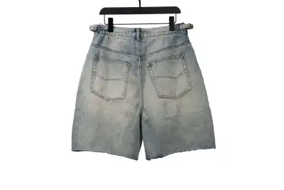 Balenciaga distressed art denim shorts Jeans 02