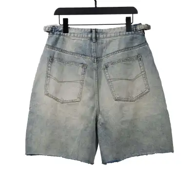 Balenciaga distressed art denim shorts Jeans 02