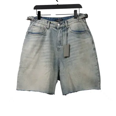 Balenciaga distressed art denim shorts Jeans 01