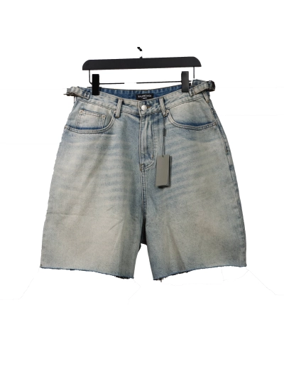 Balenciaga distressed art denim shorts Jeans 01