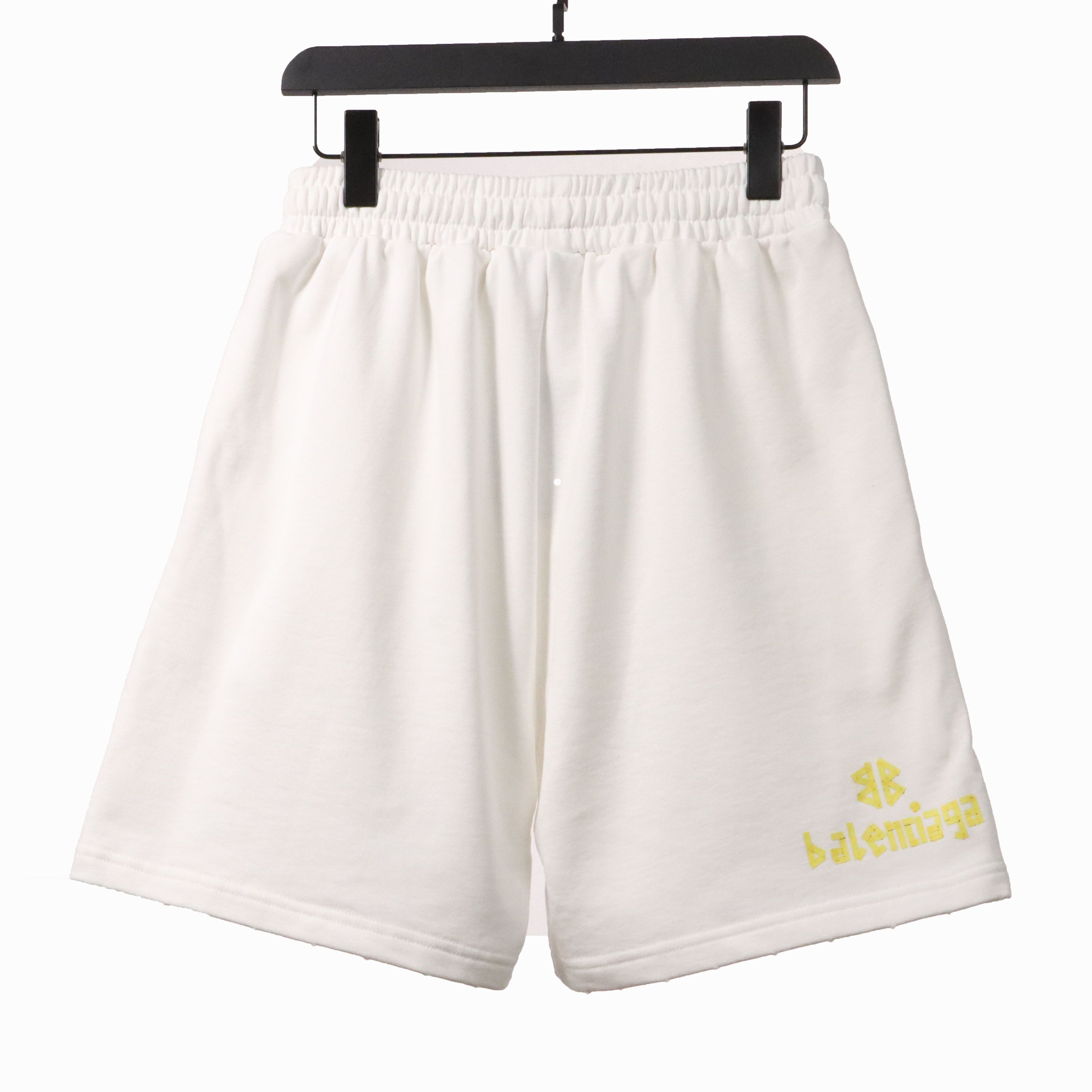 Balenciaga distressed tape Short Pants white