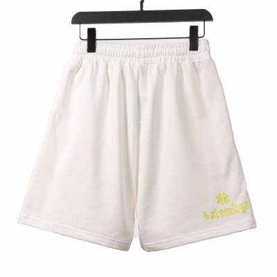 Balenciaga distressed tape Short Pants white 01