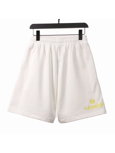 Balenciaga distressed tape Short Pants white 01