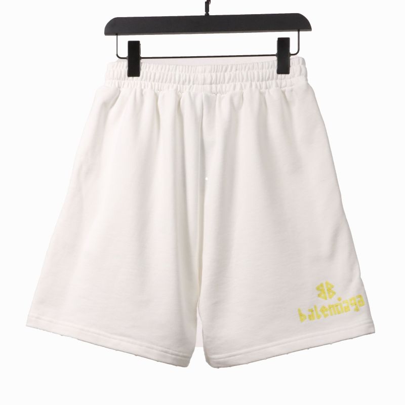  Balenciage distressed tape Short Pants white