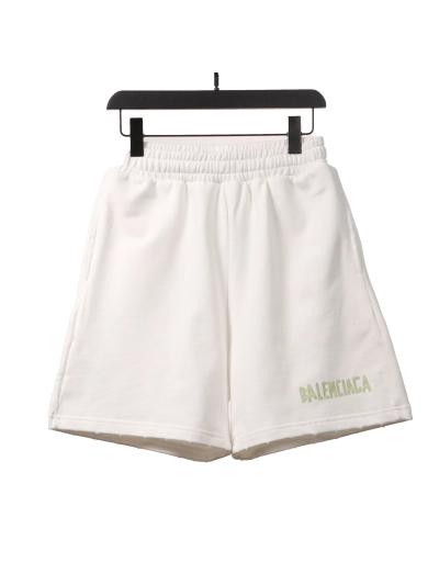Balenciaga distressed tape Short Pants white 02