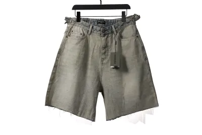 Balenciaga distressed vintage washed denim shorts Jeans 01