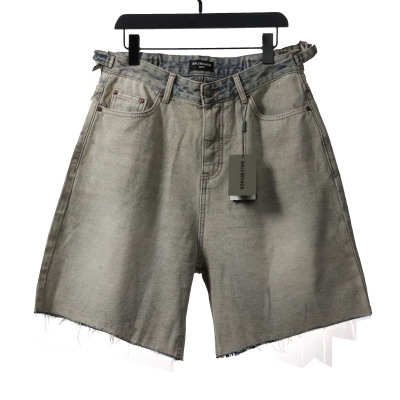  Balenciage distressed vintage washed denim shorts Jeans 01