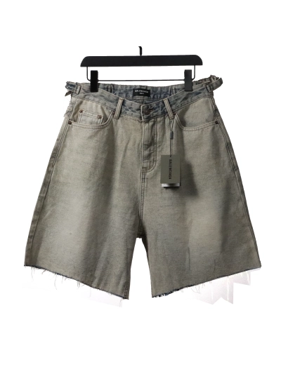 Balenciaga distressed vintage washed denim shorts Jeans 01
