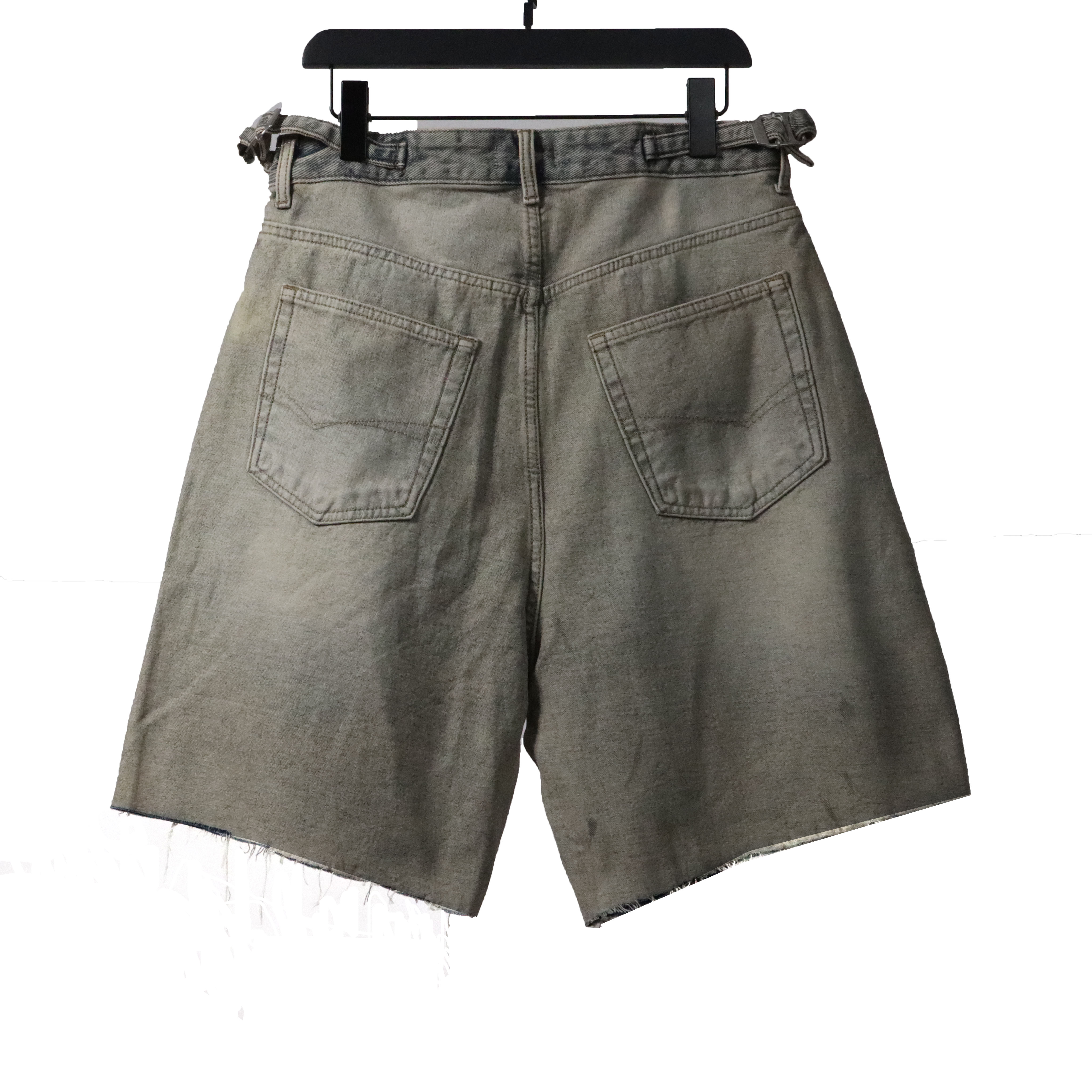 Balenciage distressed vintage washed denim shorts Jeans