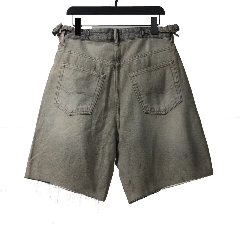 Balenciaga distressed vintage washed denim shorts Jeans