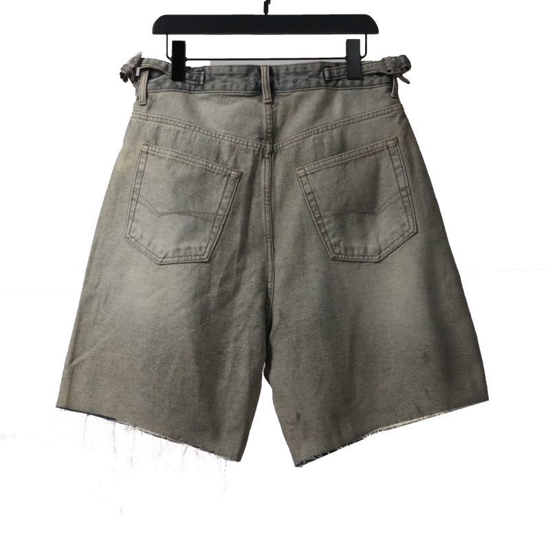  Balenciage distressed vintage washed denim shorts Jeans