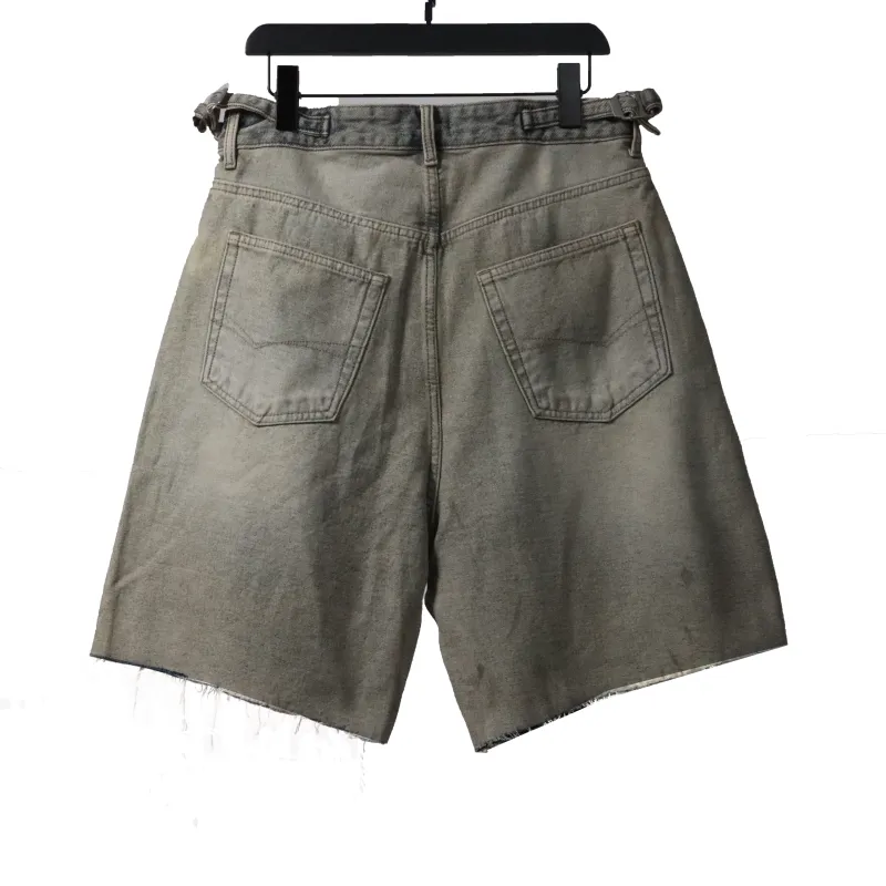 Balenciaga distressed vintage washed denim shorts Jeans