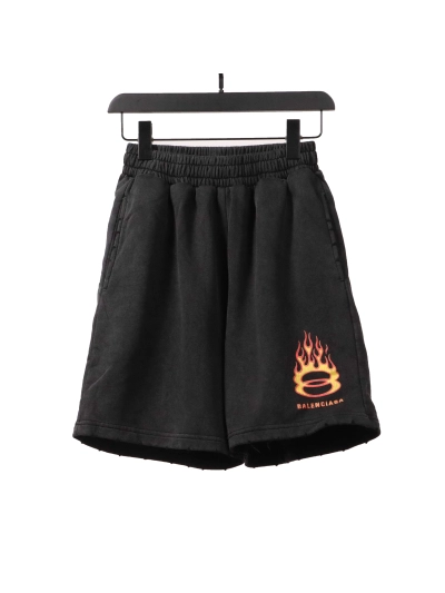 Balenciaga flame logo Short Pants 01