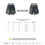Balenciaga heavy work distressed denim shorts Jeans